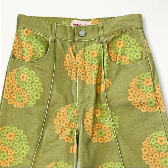 Lisa Says Gah UO Exclusive Printed Robyn Jean Colorful Flower Power Ying Yang - Picture 5 of 13
